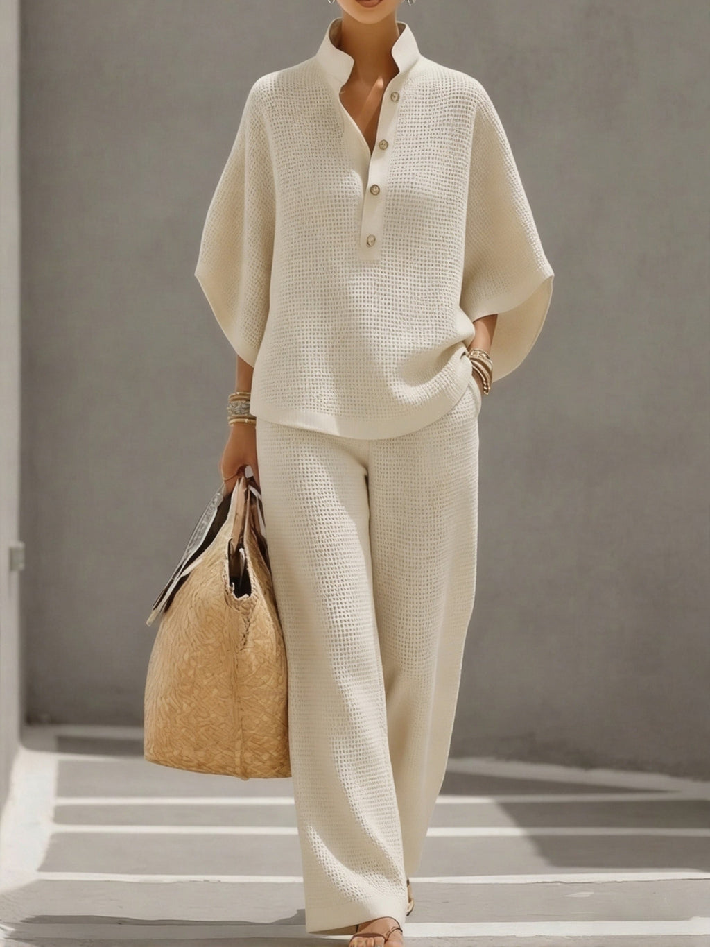 Ensemble Elly 2 Pièces En Tissu Gaufré