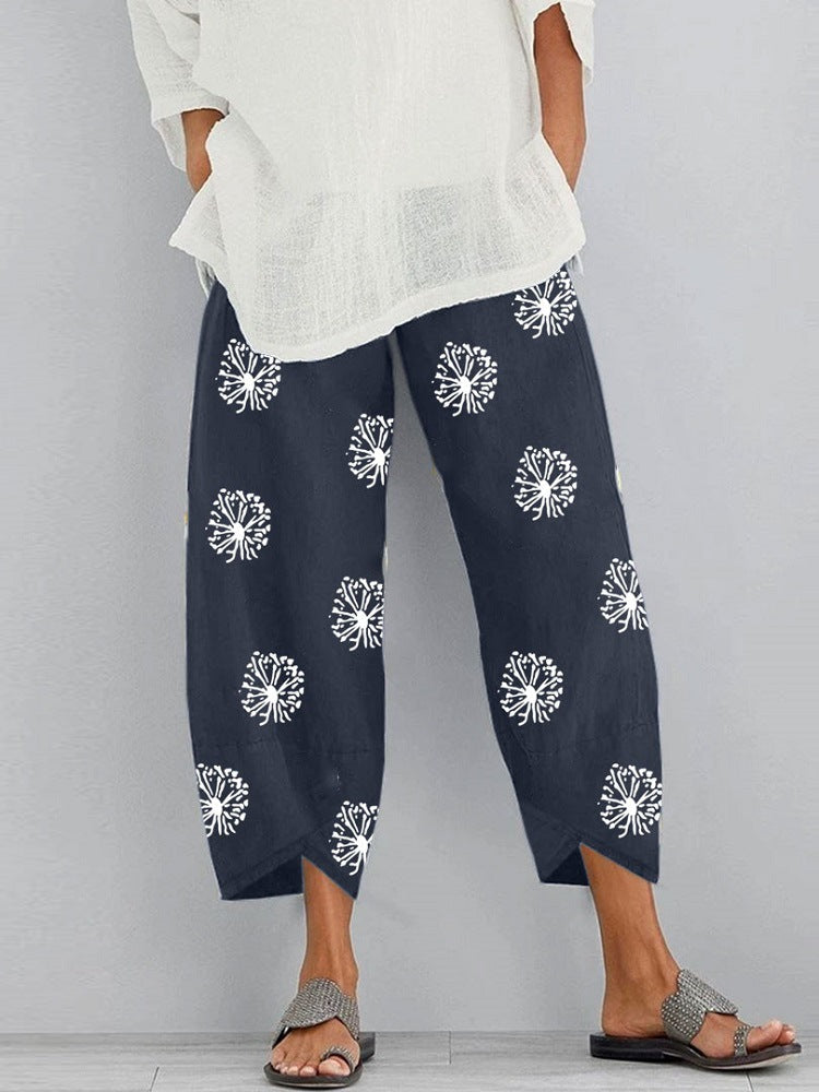 Pantalon Court Bohème Décontracté