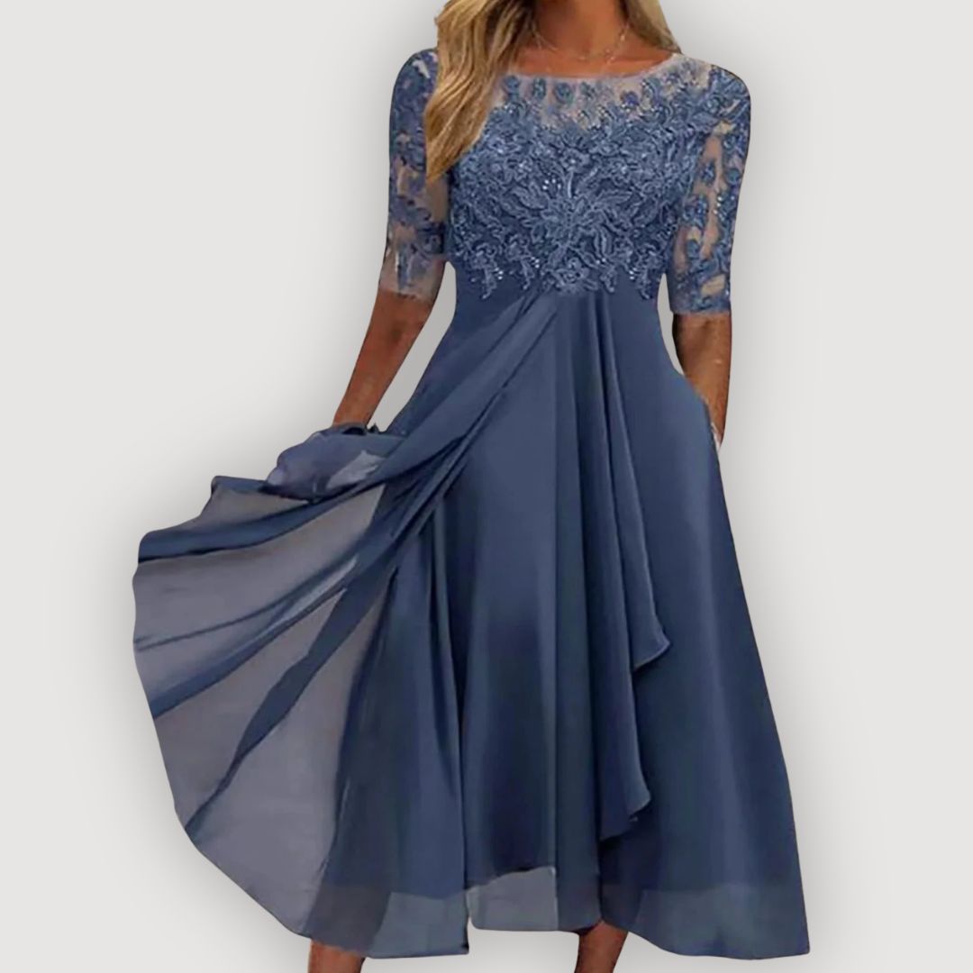Robe Céline Élégante En Mousseline