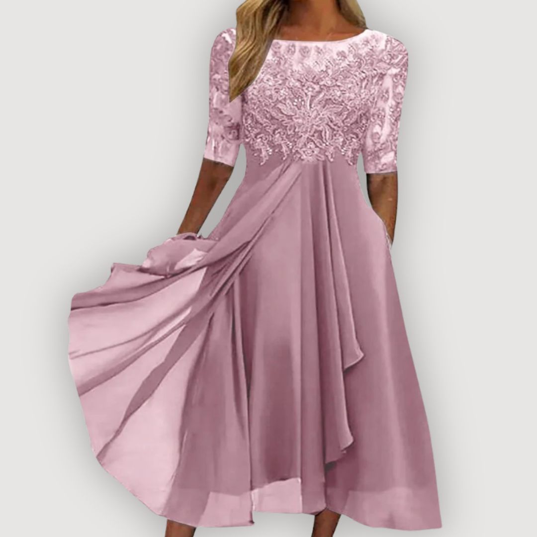 Robe Céline Élégante En Mousseline