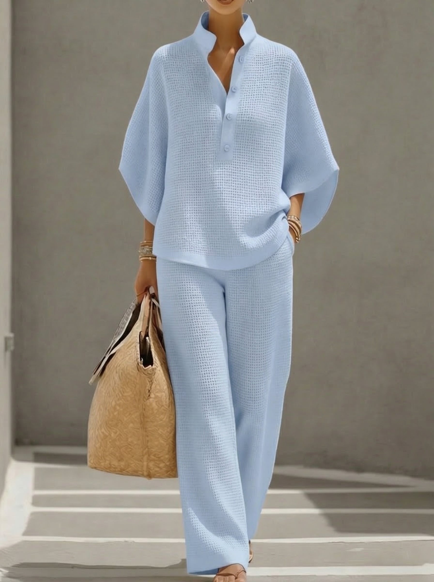 Ensemble Elly 2 Pièces En Tissu Gaufré