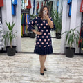 Robe Lila Plissée À Pois