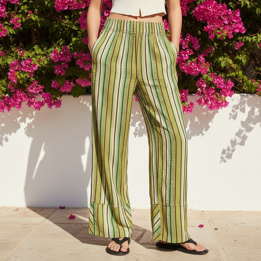 Pantalon Tissé "Azura 70s" Ultra Confortable