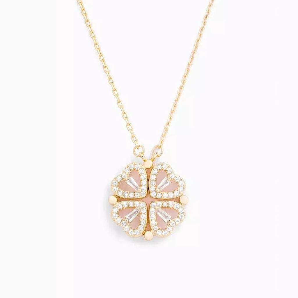 Clémence | Collier Trèfle Porte-Bonheur Serti de Cristaux