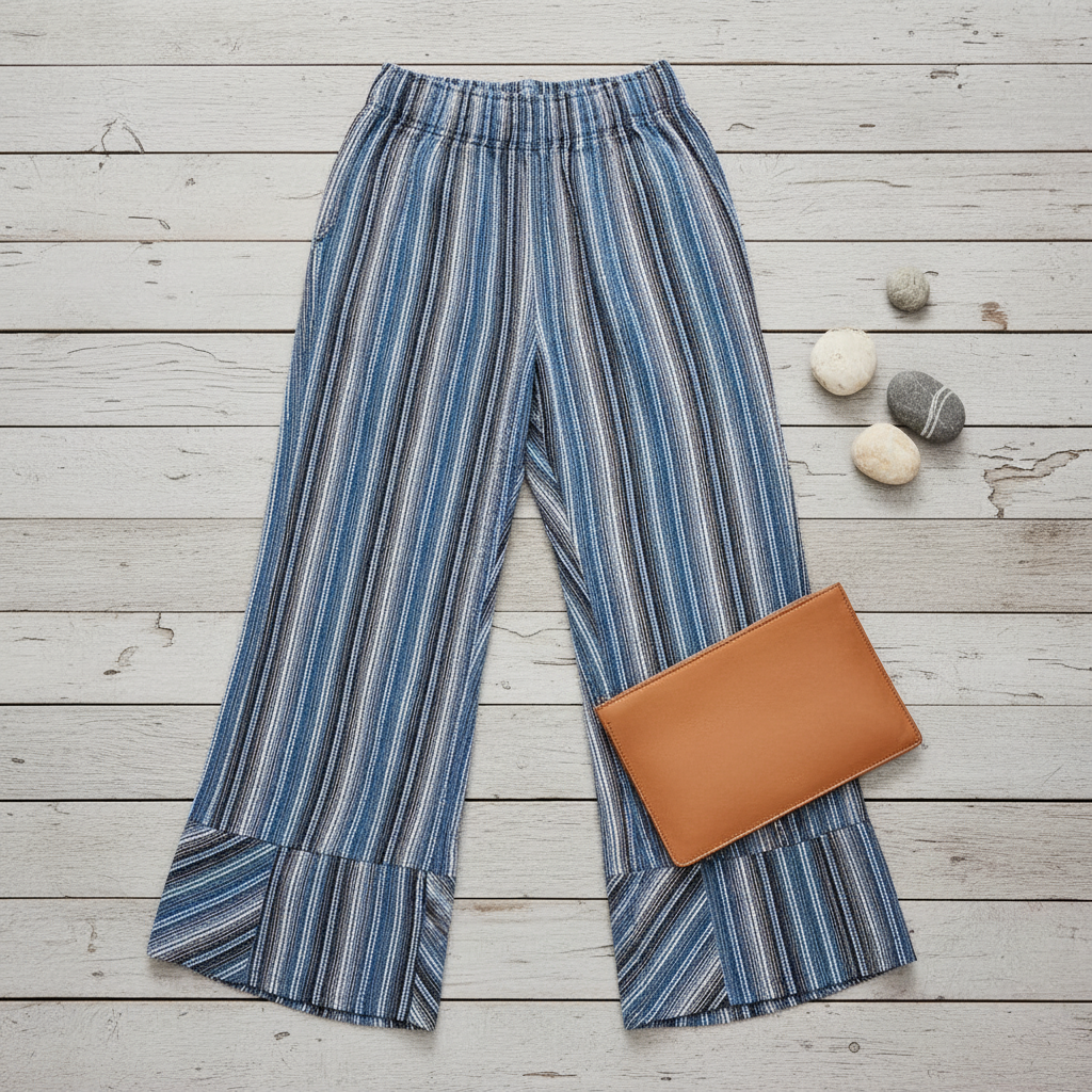 Pantalon Tissé "Azura 70s" Ultra Confortable