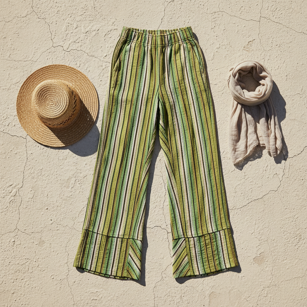 Pantalon Tissé "Azura 70s" Ultra Confortable