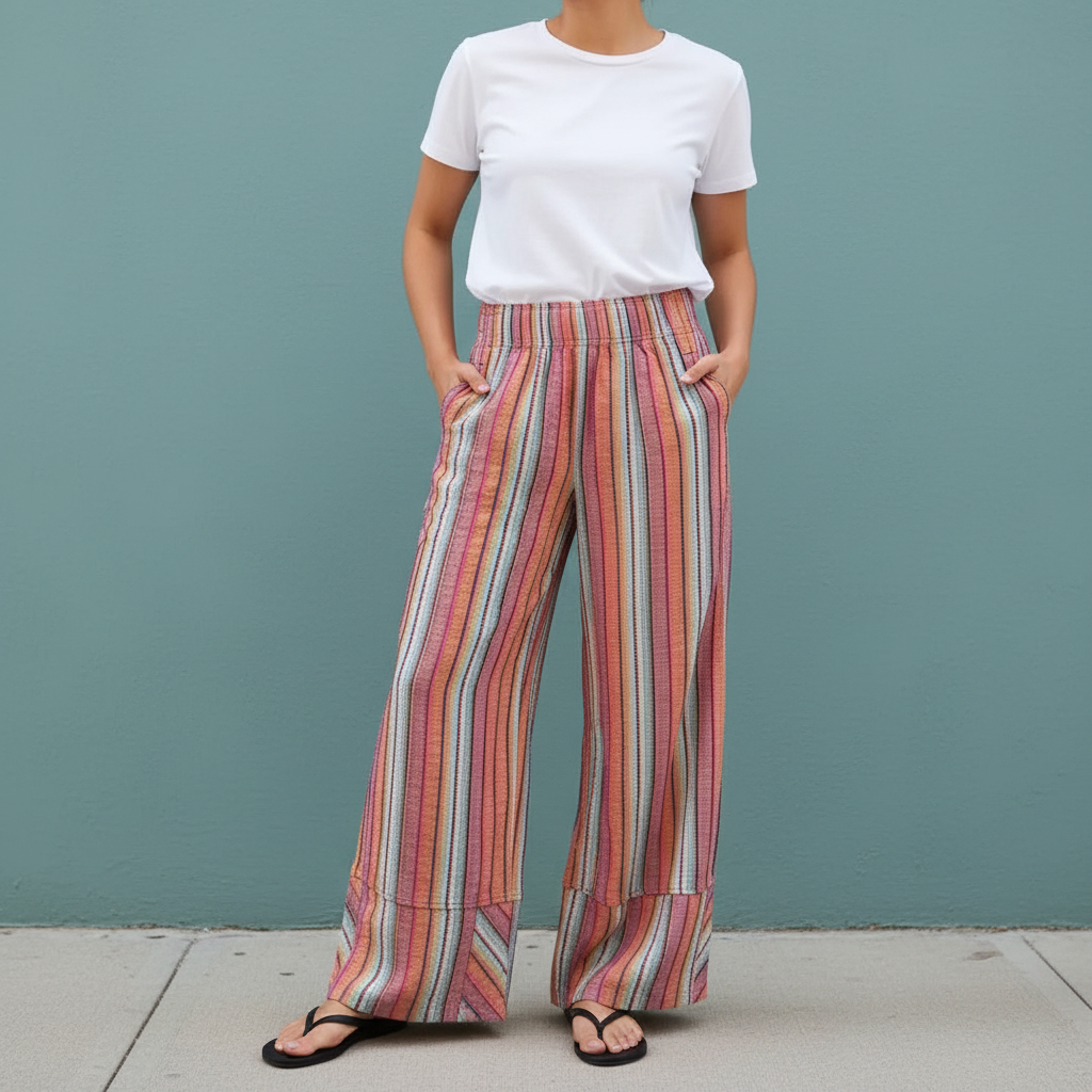 Pantalon Tissé "Azura 70s" Ultra Confortable