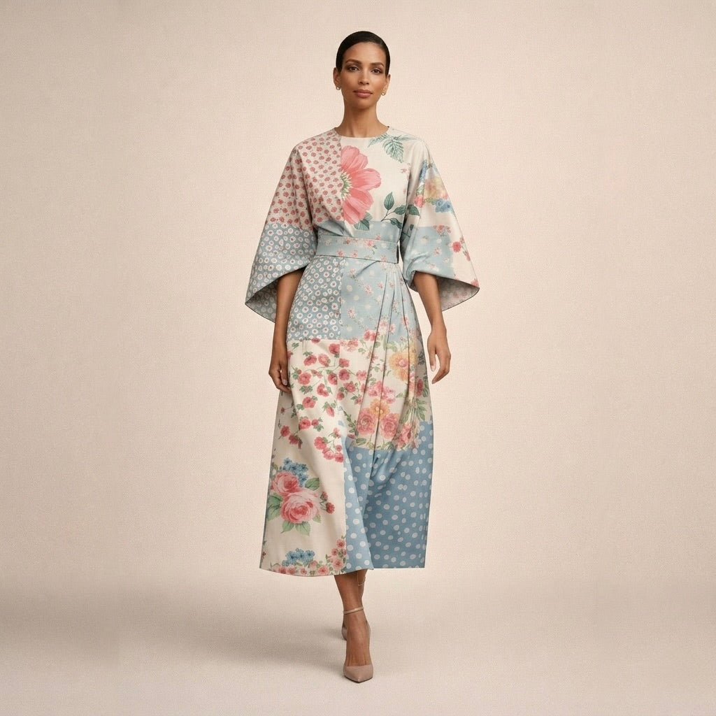 Robe Fenty Cintrée à Motifs Floraux