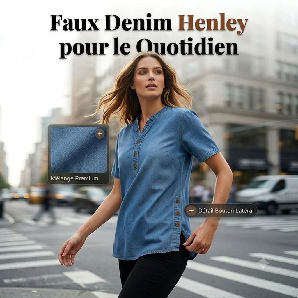 Haut en jean pour femme