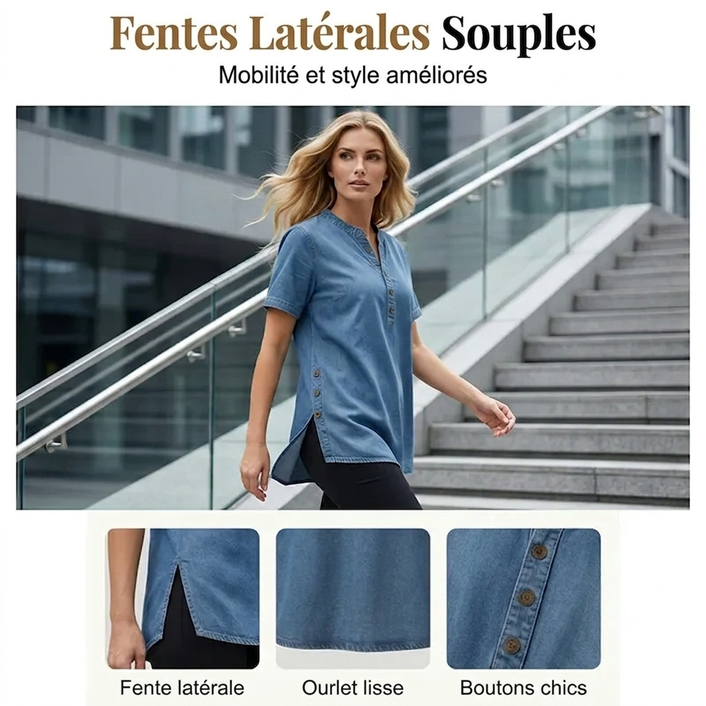 Haut en jean pour femme