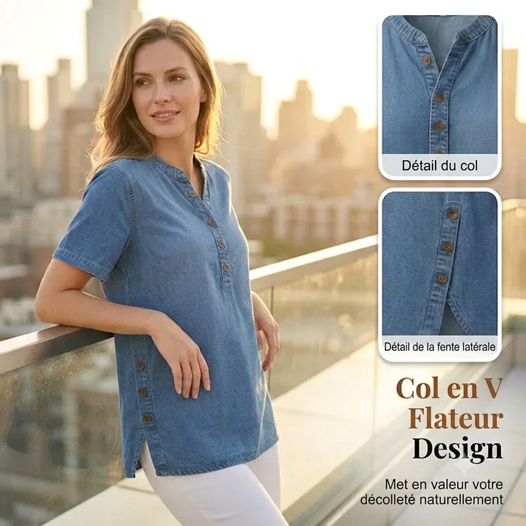 Haut en jean pour femme