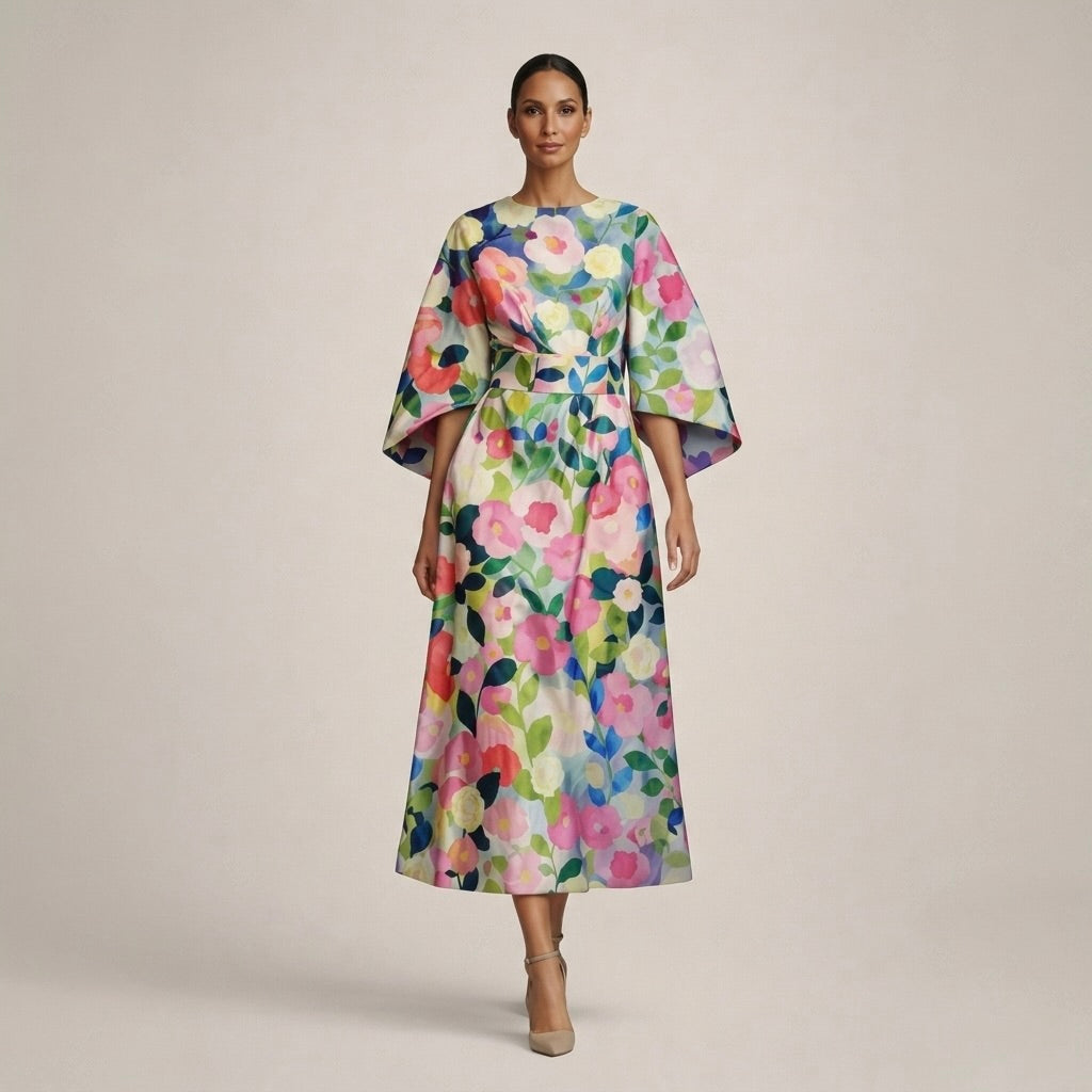 Robe Fenty Cintrée à Motifs Floraux