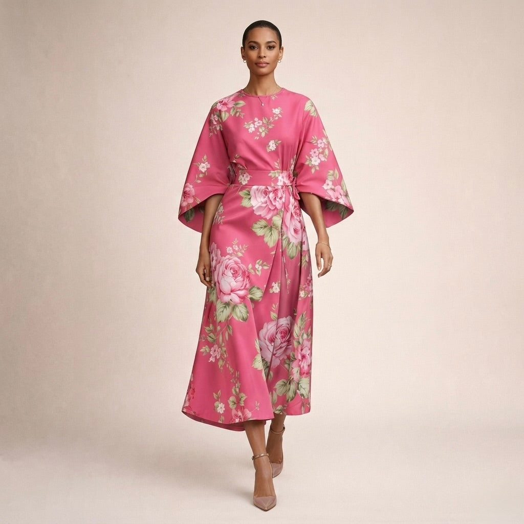 Robe Fenty Cintrée à Motifs Floraux