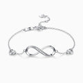 Éternelle | Bracelet Infini Serti de Cristaux et Cœurs Délicats
