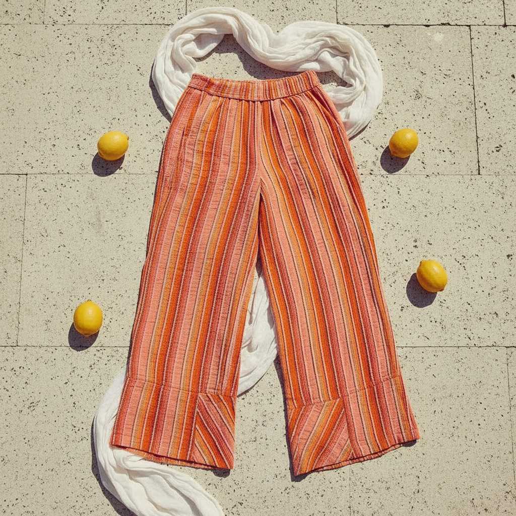 Pantalon Tissé "Azura 70s" Ultra Confortable