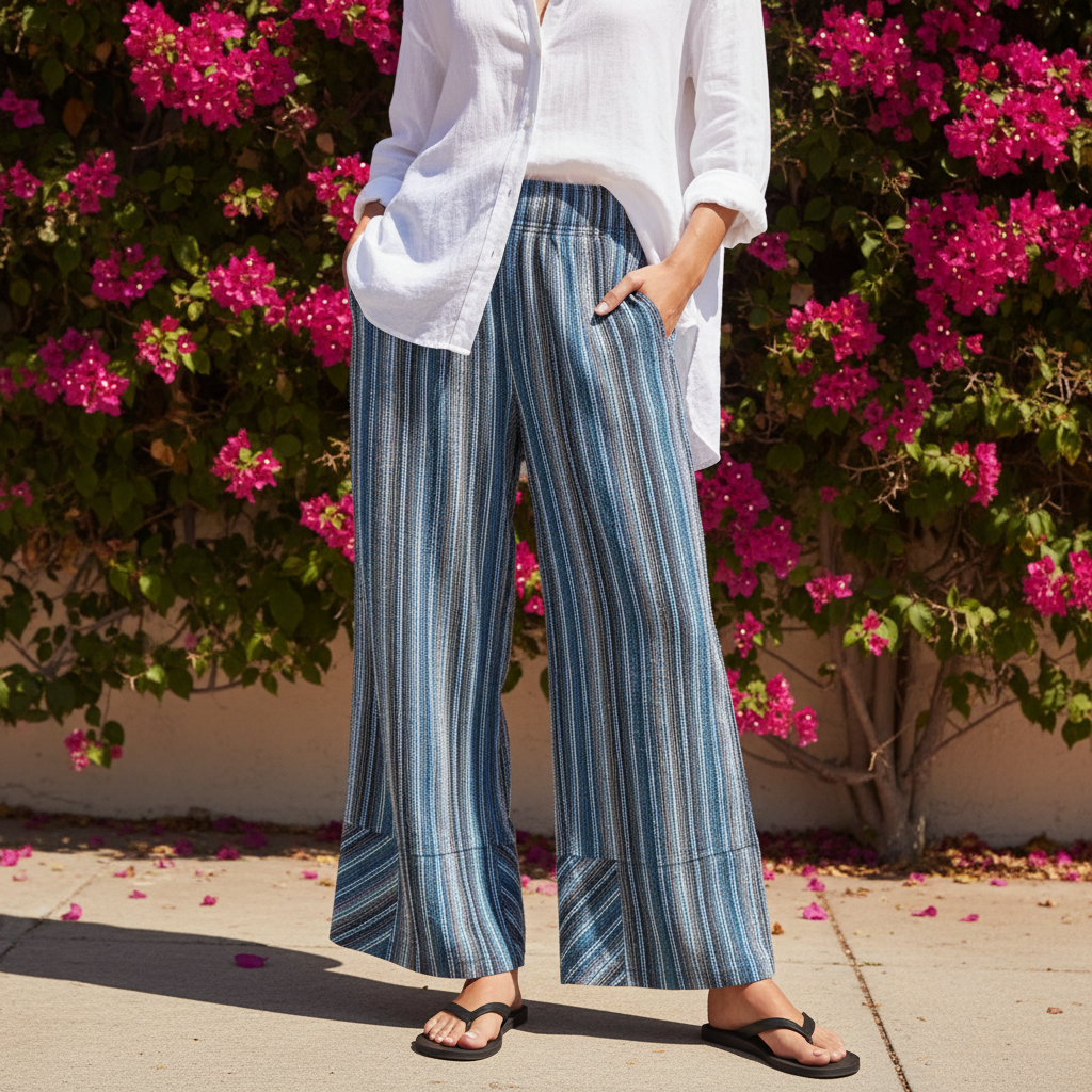 Pantalon Tissé "Azura 70s" Ultra Confortable
