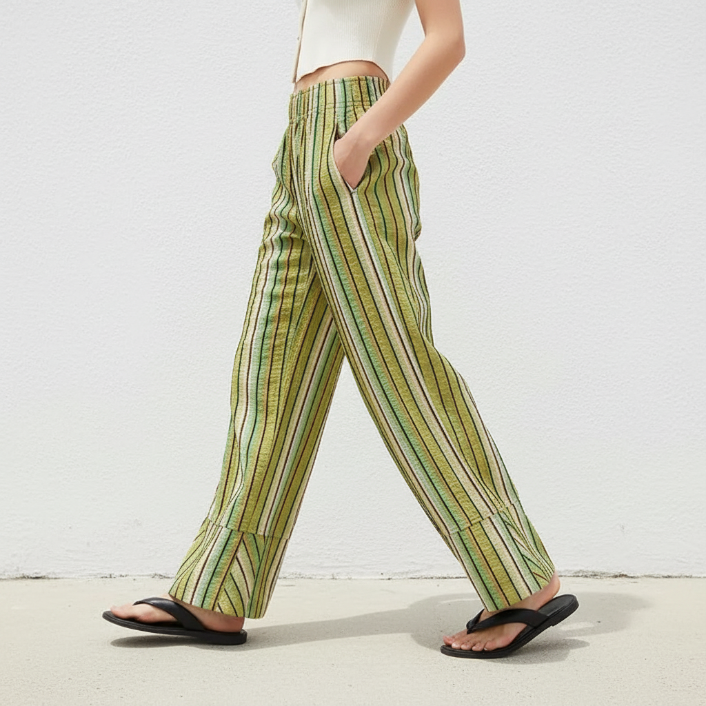 Pantalon Tissé "Azura 70s" Ultra Confortable