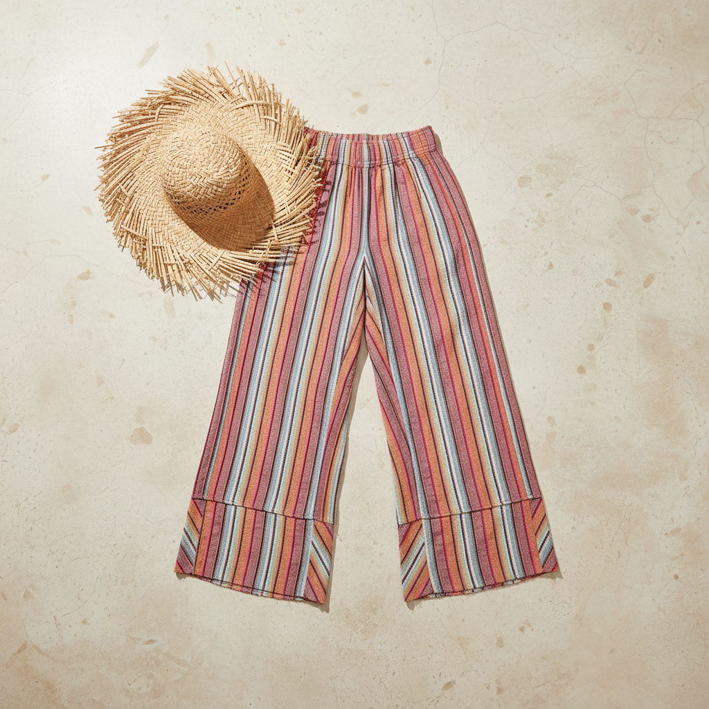 Pantalon Tissé "Azura 70s" Ultra Confortable