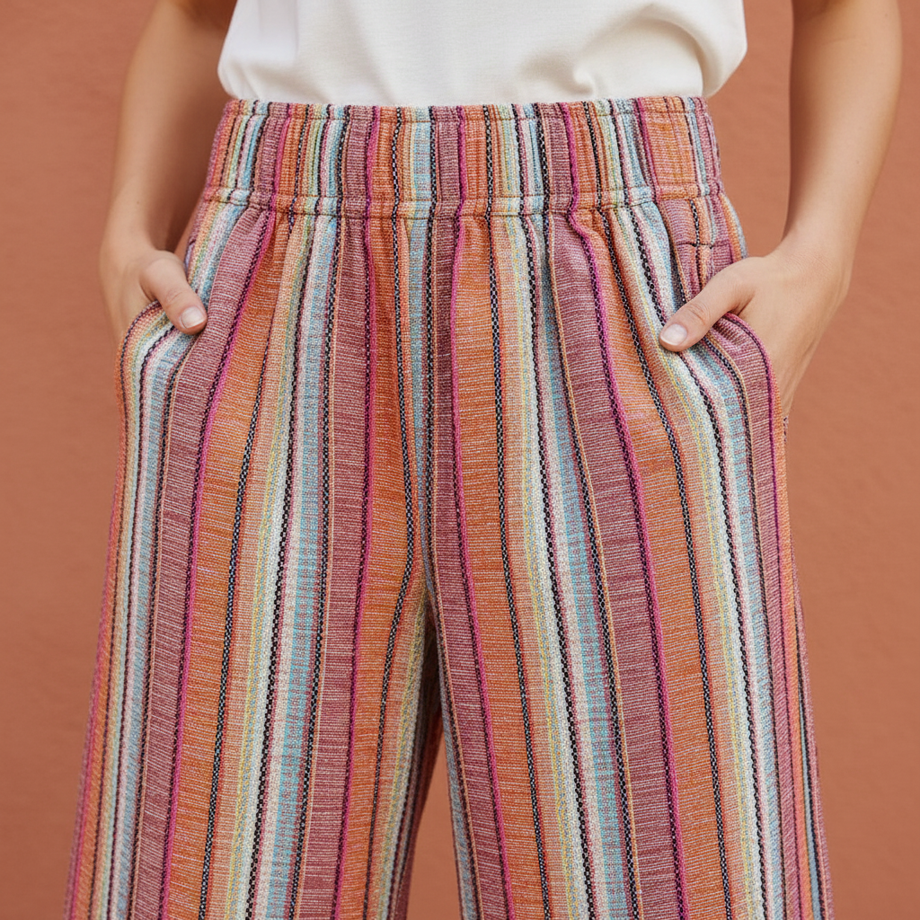 Pantalon Tissé "Azura 70s" Ultra Confortable