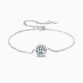 Lumière | Bracelet Chaîne Délicat à Cristal Solitaire Serti Clos