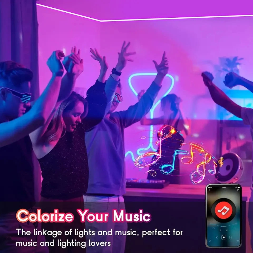 Bande de néon LED RGB avec télécommande