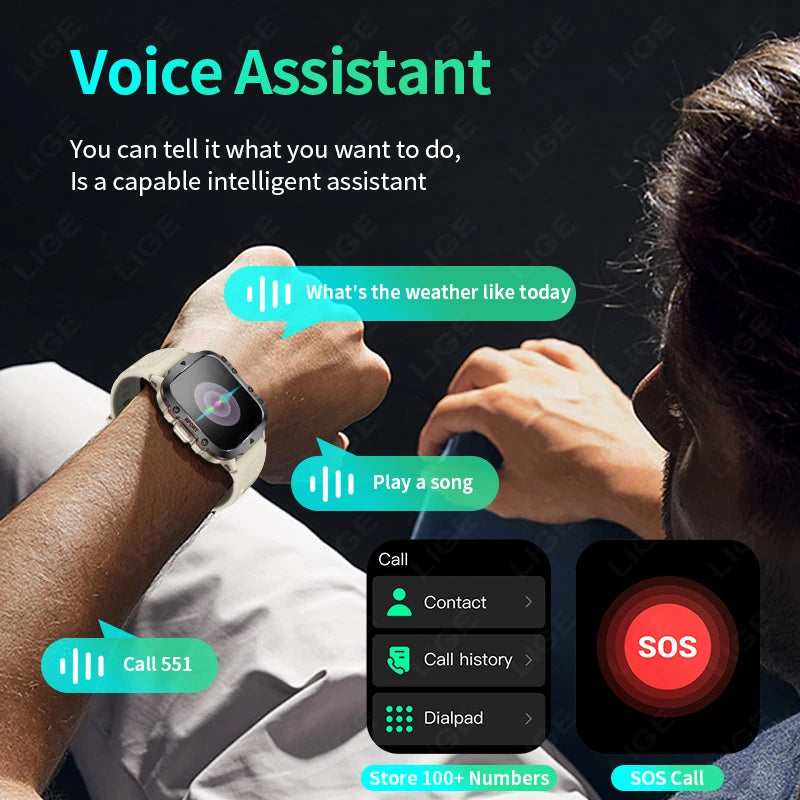 Montre connectée pour homme LIGE