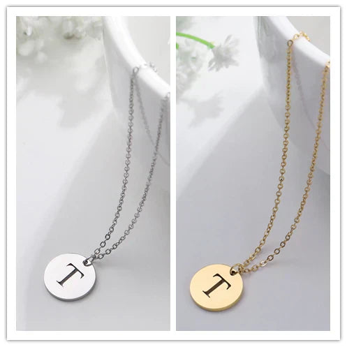 Collier Pendentif Lettre en Or Élégant