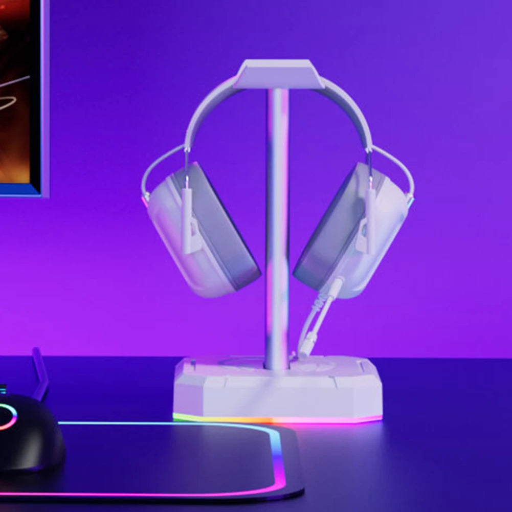 Support pour casque rétroéclairé RGB,