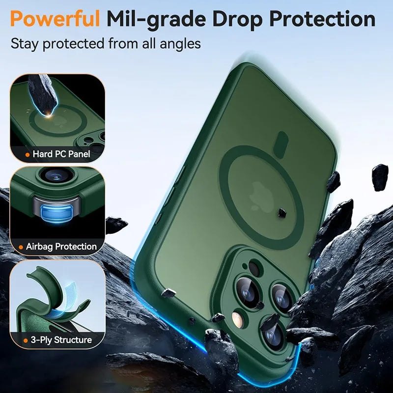 Étui de téléphone luxueux givré pour iPhone