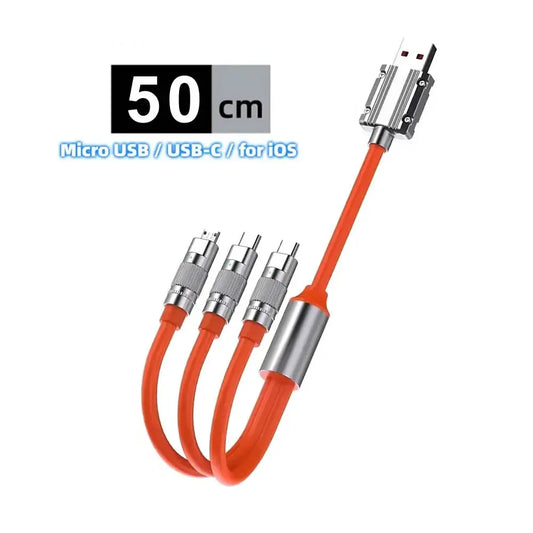 Câble de chargement USB court 3 en 1