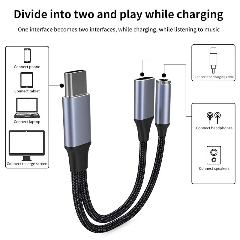 Adaptateur jack pour écouteurs Xiaomi Huawei