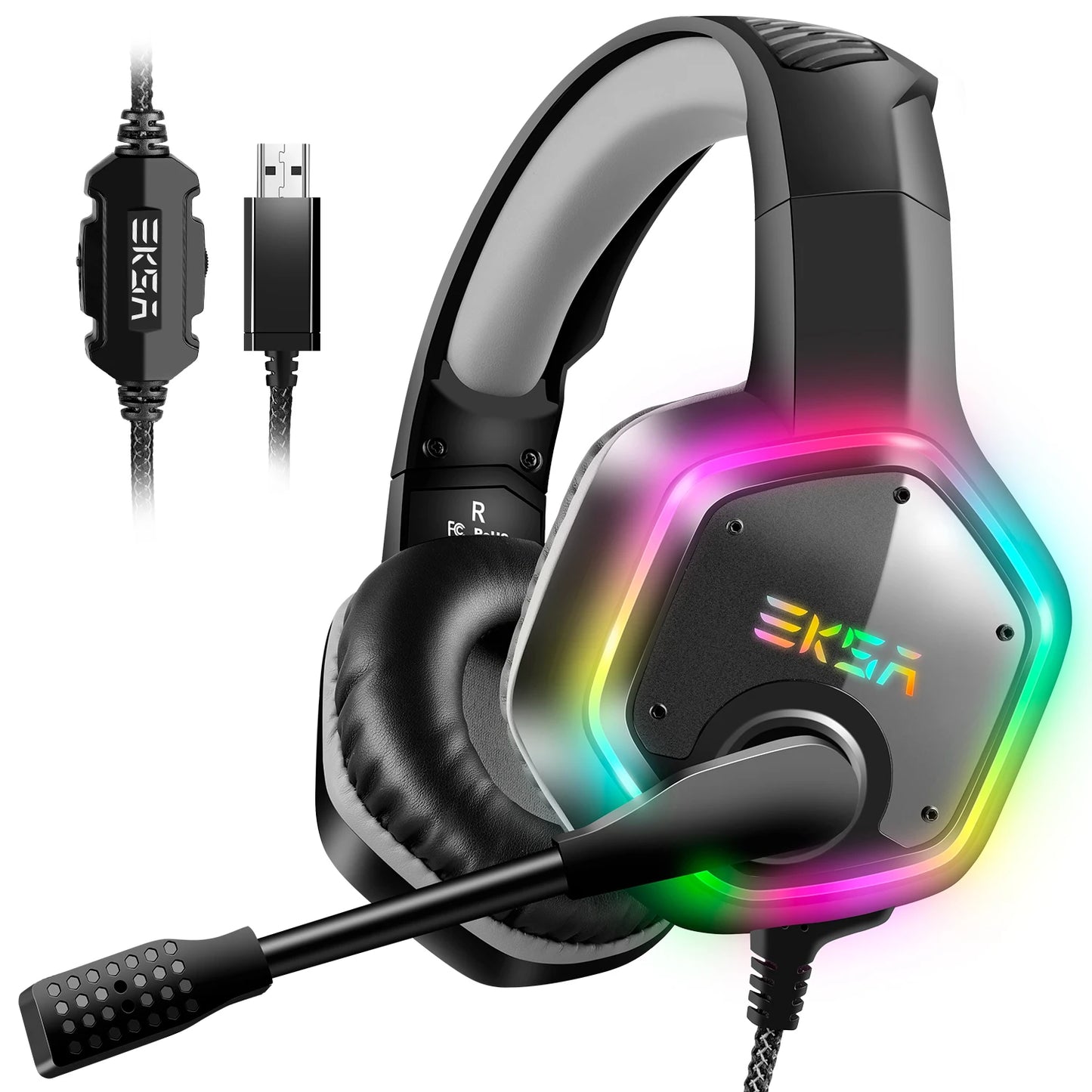 Casque de jeu USB pour PC/PS4/PS5