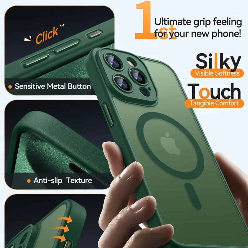 Étui de téléphone luxueux givré pour iPhone