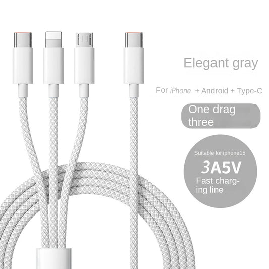 Câble chargeur USB C vers type C 100 W Câble USB C 3 en 1
