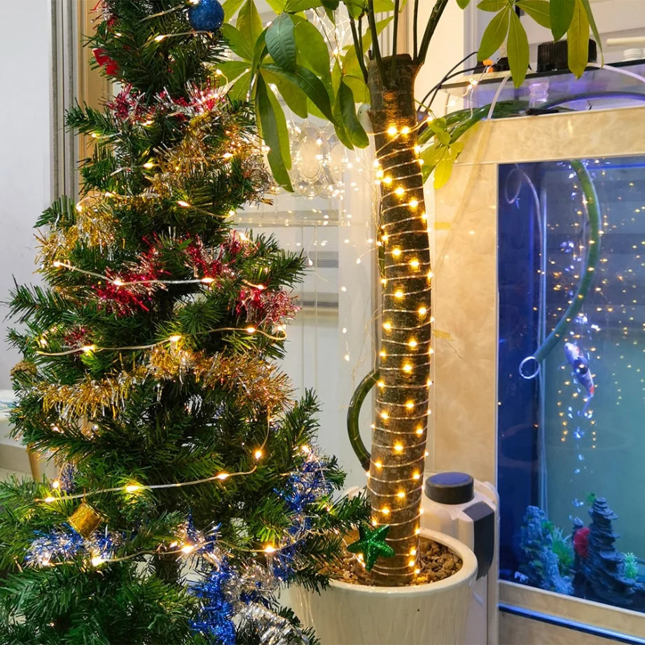 Guirlande lumineuse LED en fil de cuivre