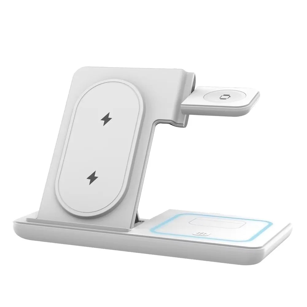 Support de chargeur sans fil pliable LED 3 en 1