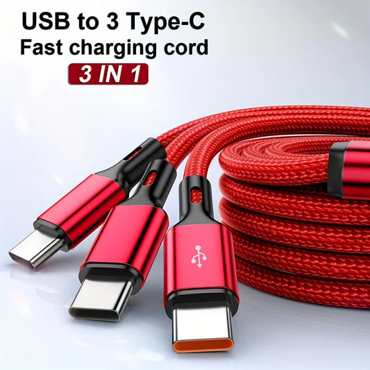 Câble de recharge USB-C multiport 3 en 1