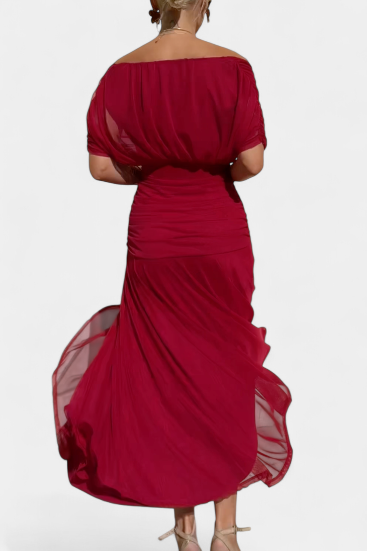 Robe Marissa Longue À Fleurs & Col En V