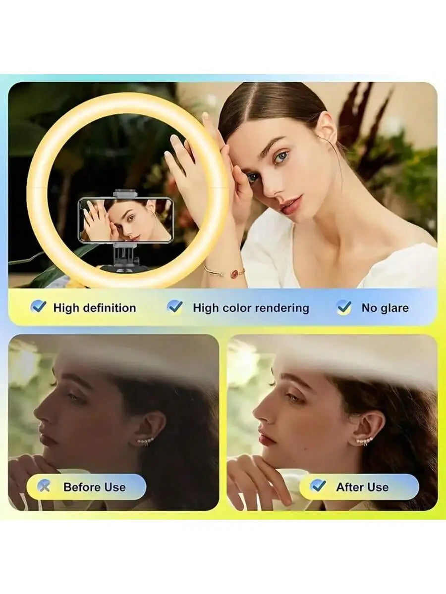 Anneau lumineux de 12 pouces avec trépied