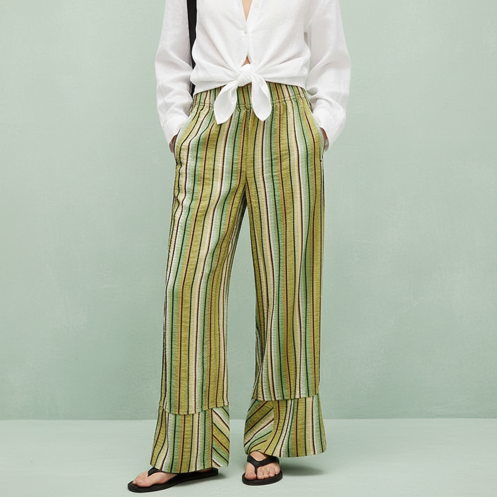 Pantalon Tissé "Azura 70s" Ultra Confortable