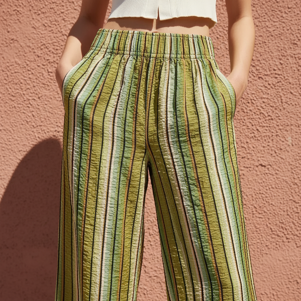 Pantalon Tissé "Azura 70s" Ultra Confortable