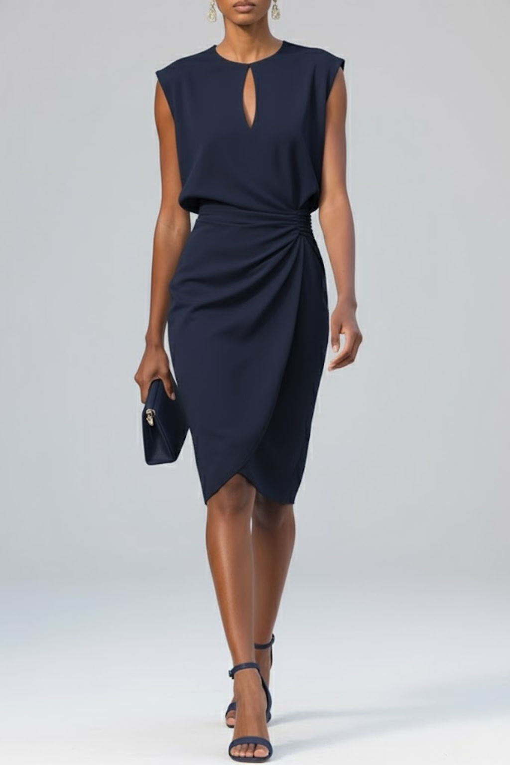 Robe Liza Mi-longue Drapée
