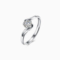 Aurore | Bague Solitaire à Cristal Serti en Torsade