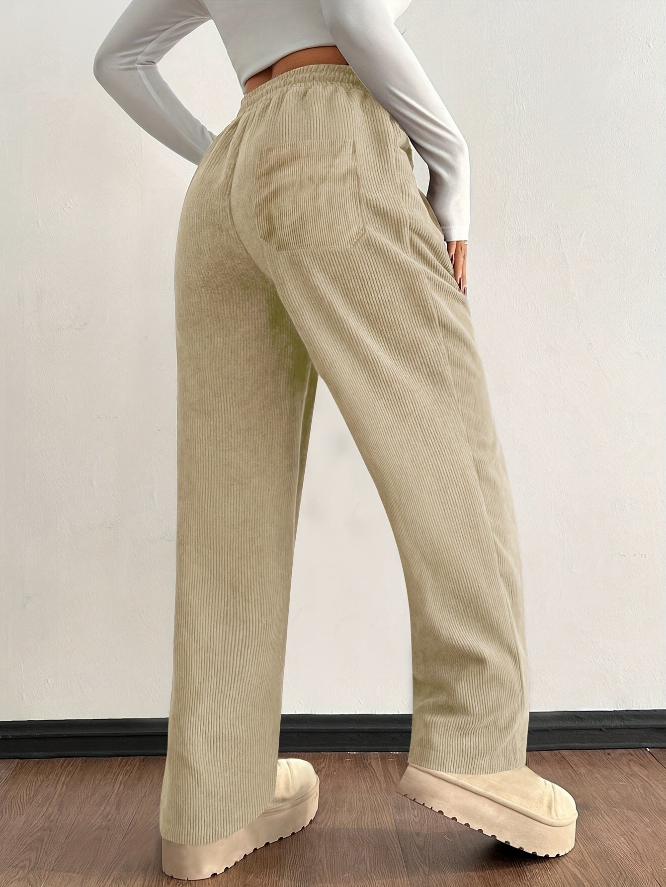 Pantalon Shaina En Velours Côtelé