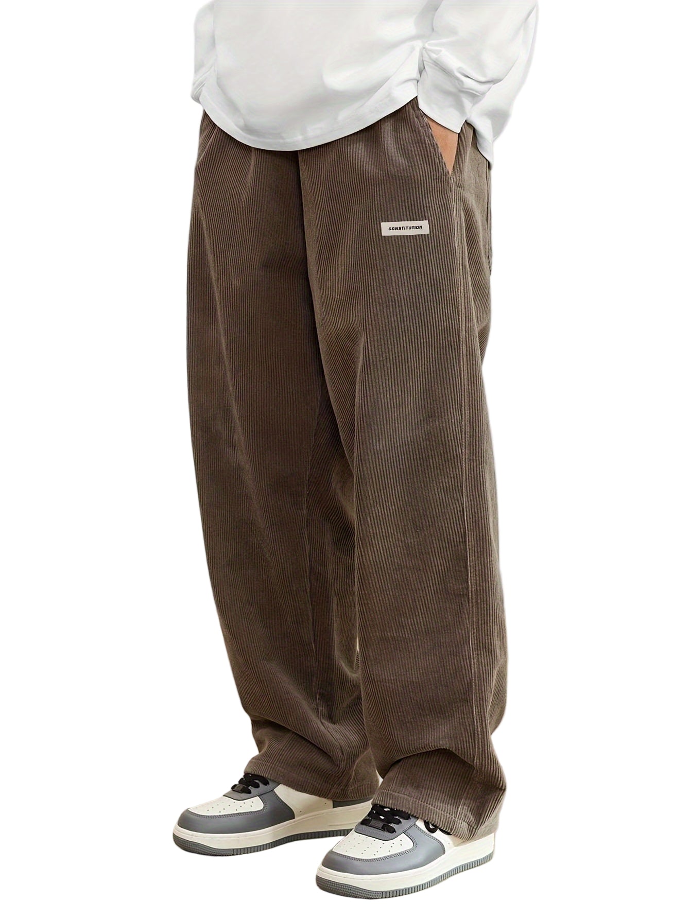 Emil | Pantalon décontracté en velours côtelé à jambes larges pour hommes