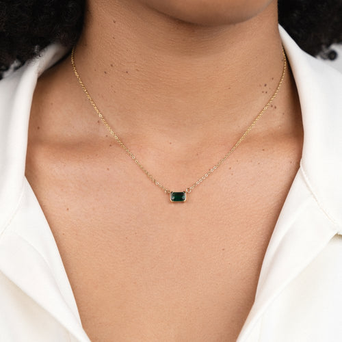 Collier Émeraude Délicat